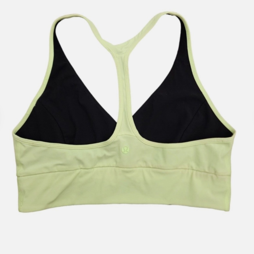 Lululemon Reversible Neon Green & Black V-Neck Sports Bra 2